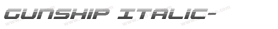 Gunship Italic字体转换